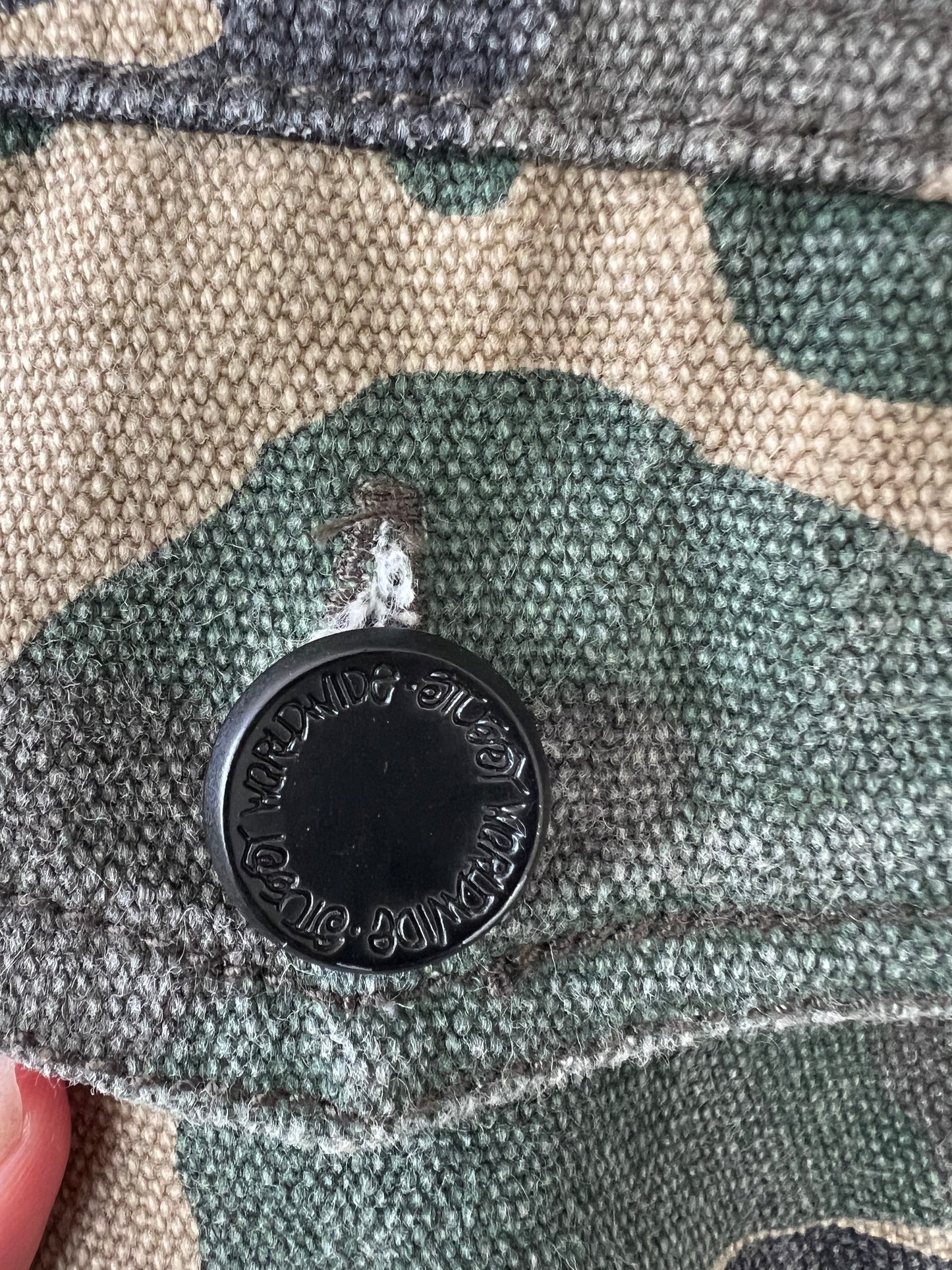 Vintage Stussy Camo Slayer Trucker Jacket