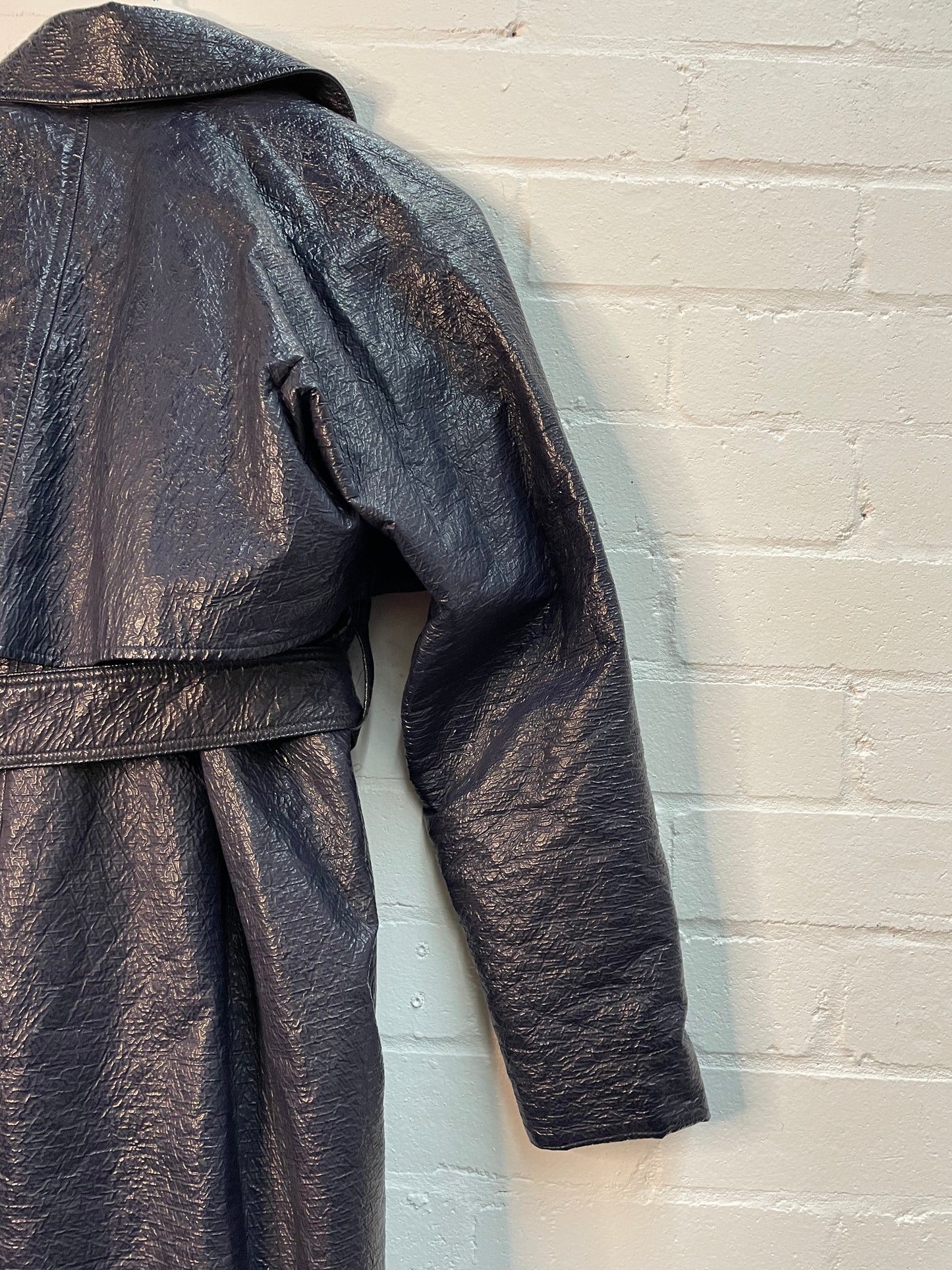 Christopher Esber Rippled Faux Leather Trench Coat