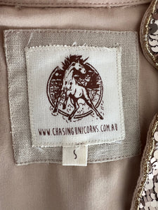 Chasing Unicorns Lights My Fire Gold Sequin Jacket