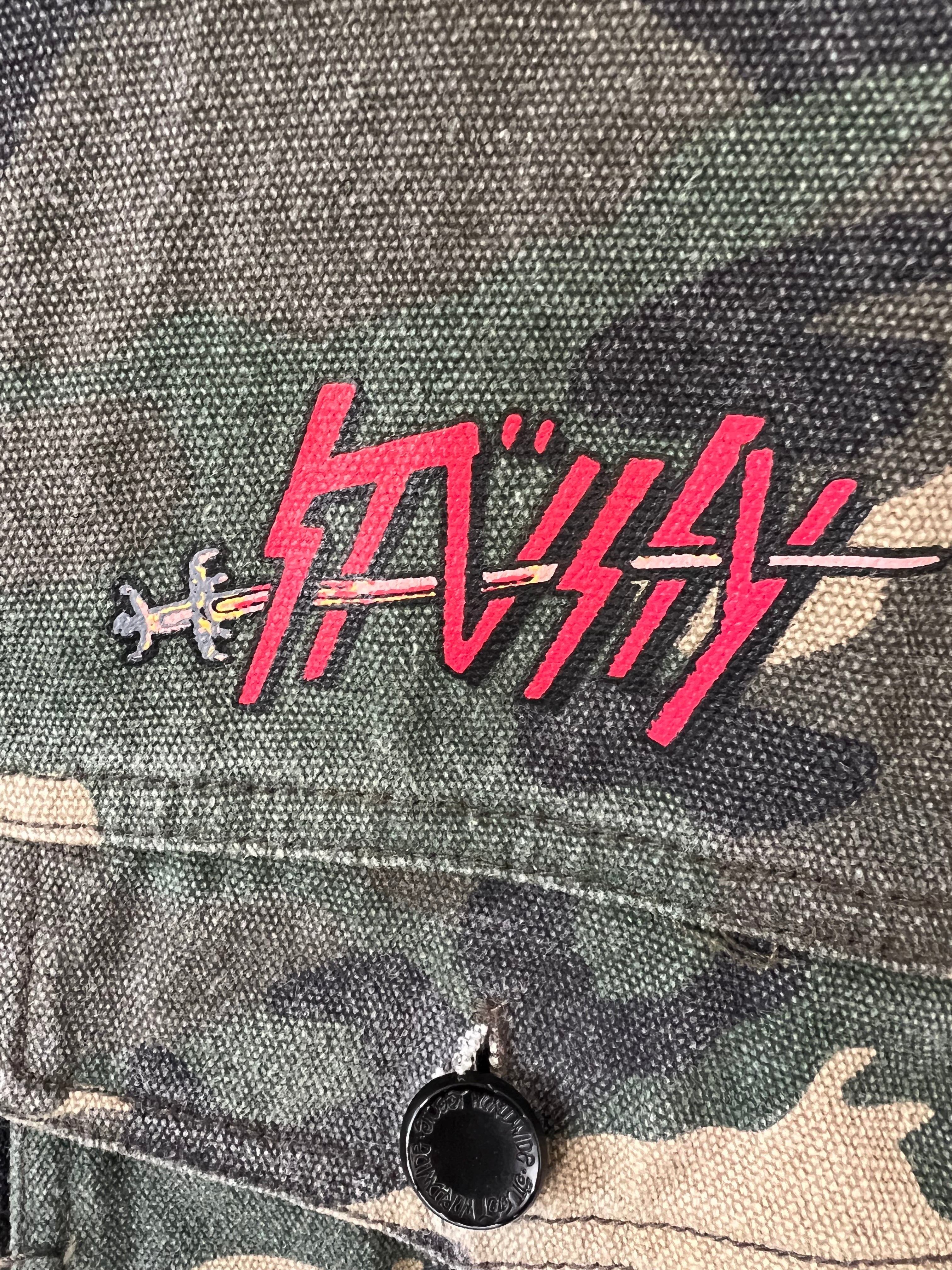 Vintage Stussy Camo Slayer Trucker Jacket