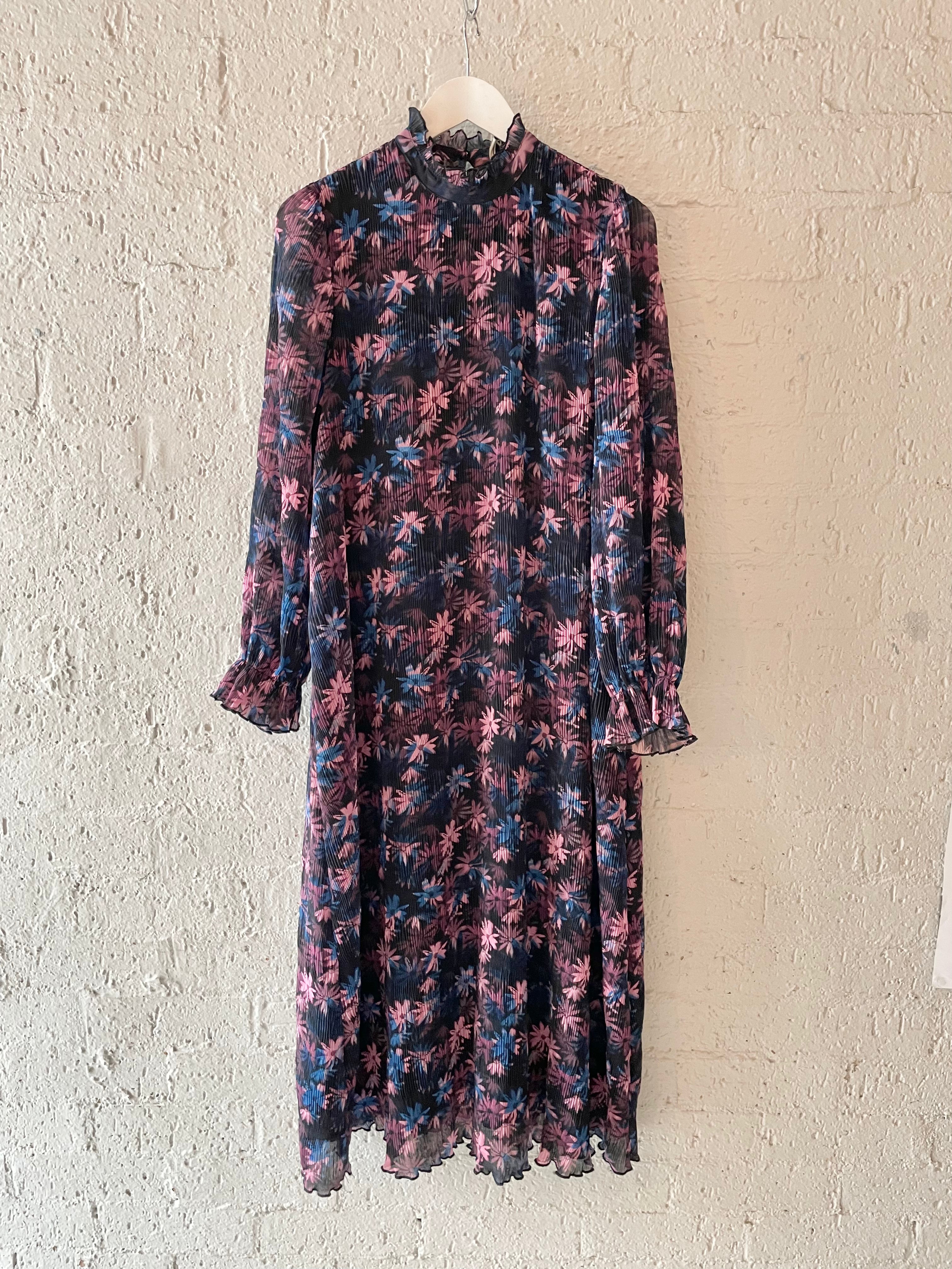 Ganni Long Sleeve Midi Dress