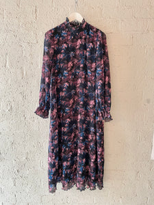Ganni Long Sleeve Midi Dress