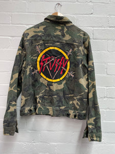 Vintage Stussy Camo Slayer Trucker Jacket