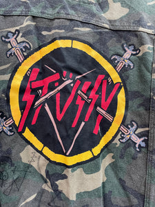 Vintage Stussy Camo Slayer Trucker Jacket