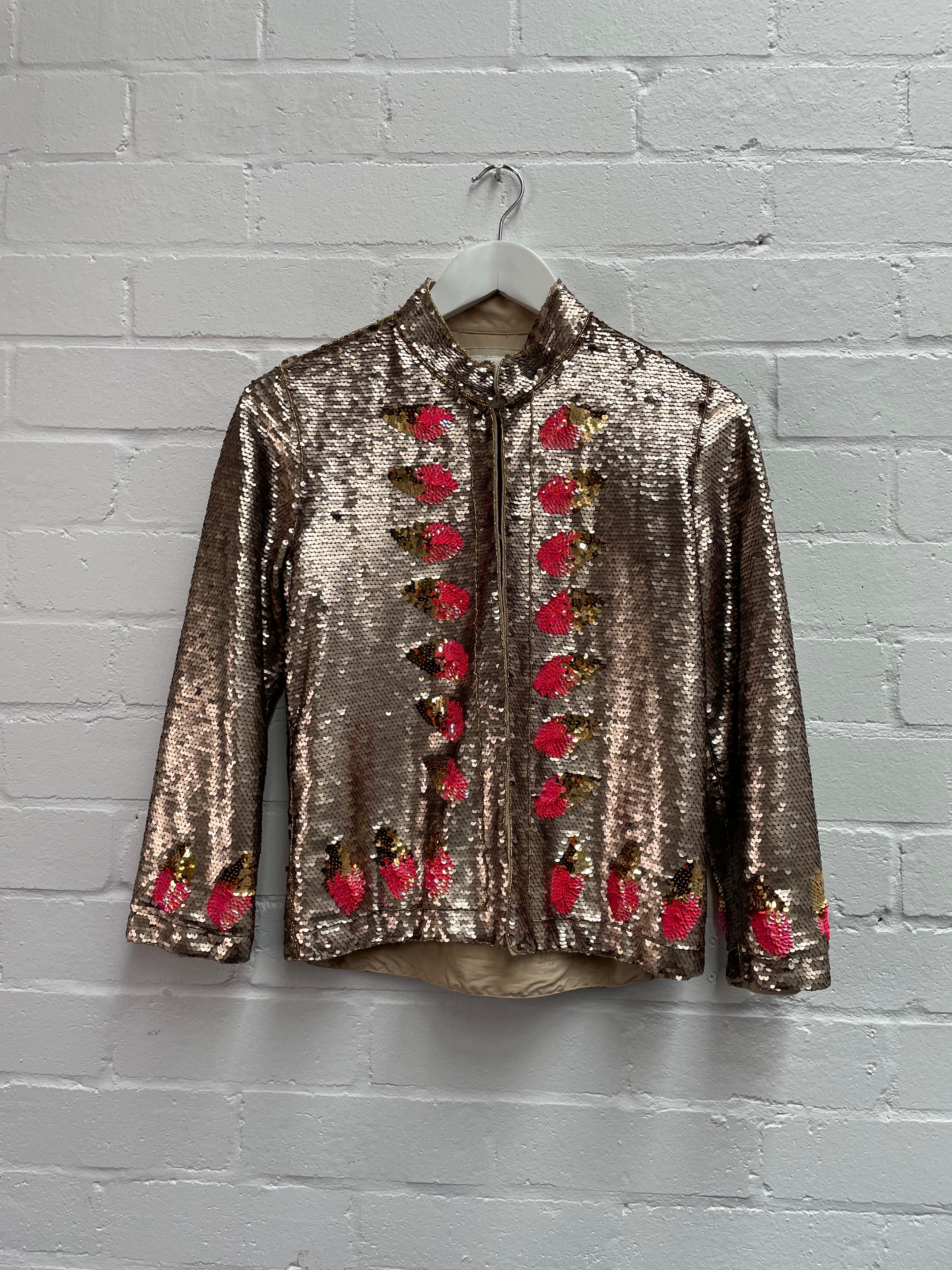 Chasing Unicorns Lights My Fire Gold Sequin Jacket