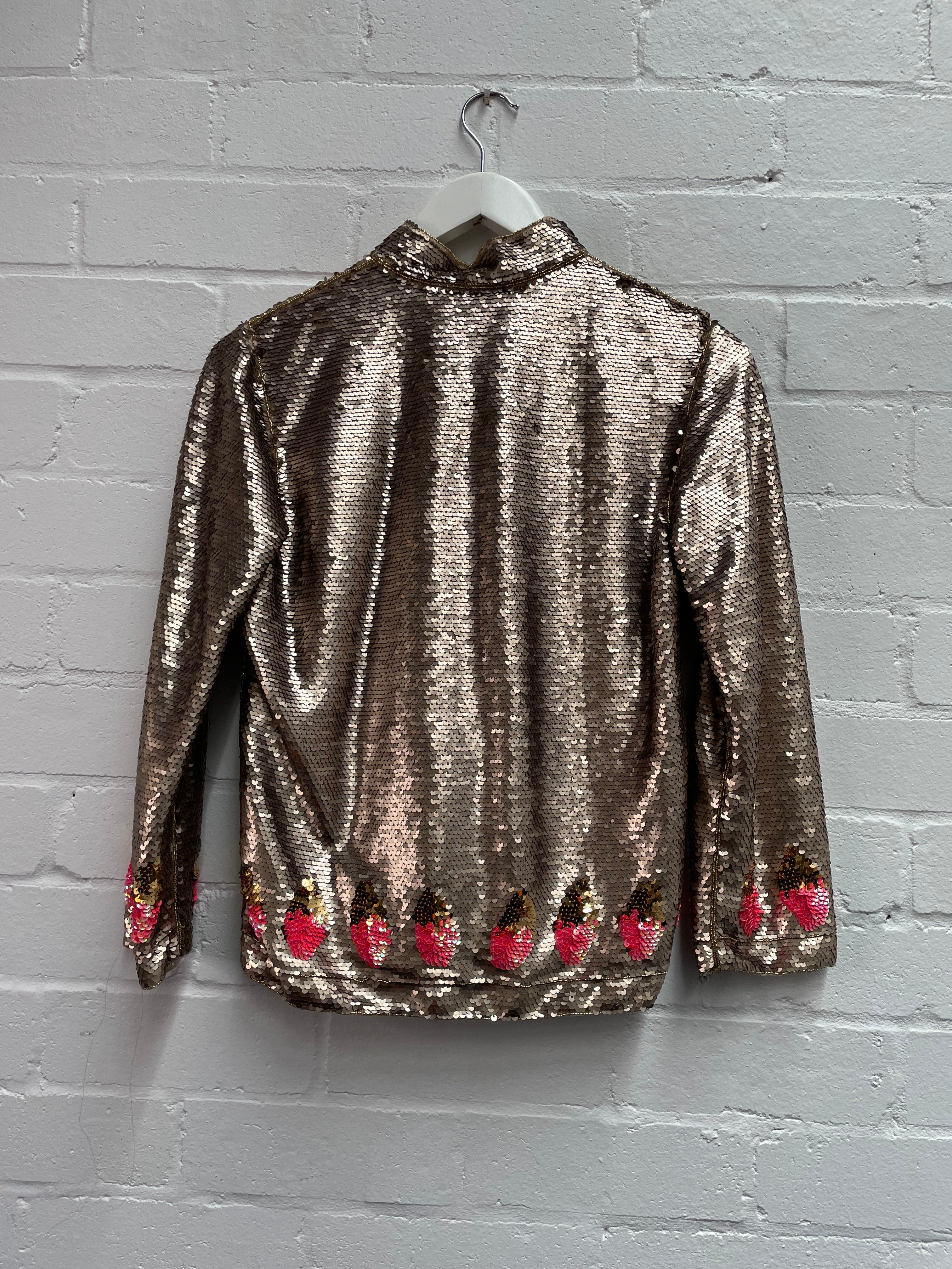 Chasing Unicorns Lights My Fire Gold Sequin Jacket