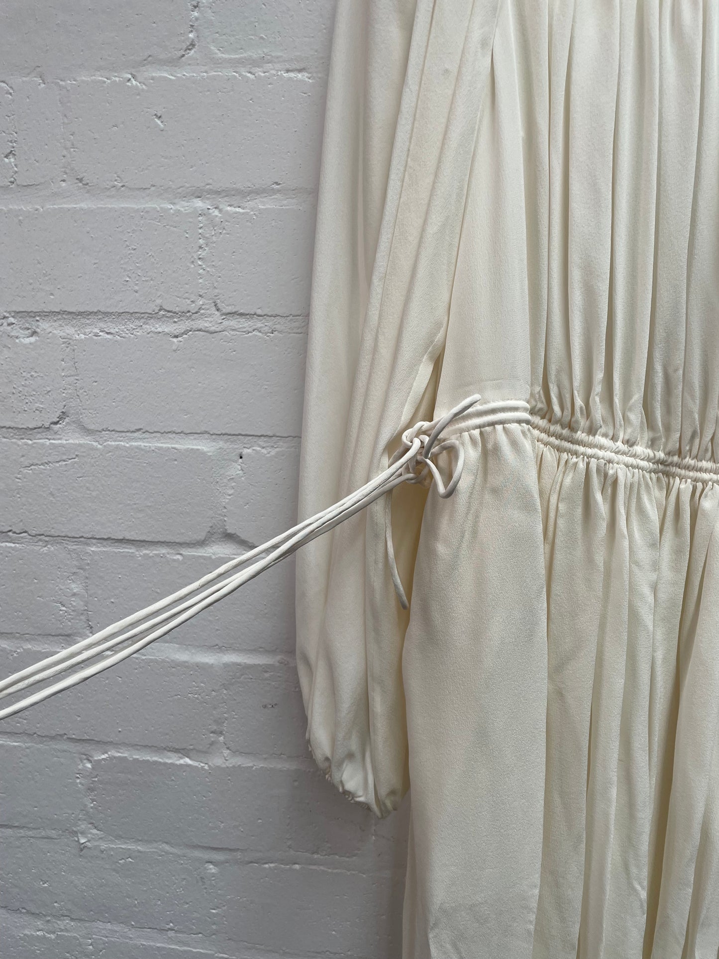 Chloé Off The Should Crepe De Chine Dress Midi Dress