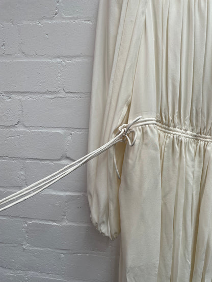 Chloé Off The Should Crepe De Chine Dress Midi Dress