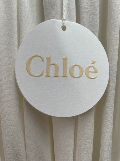 Chloé Off The Should Crepe De Chine Dress Midi Dress