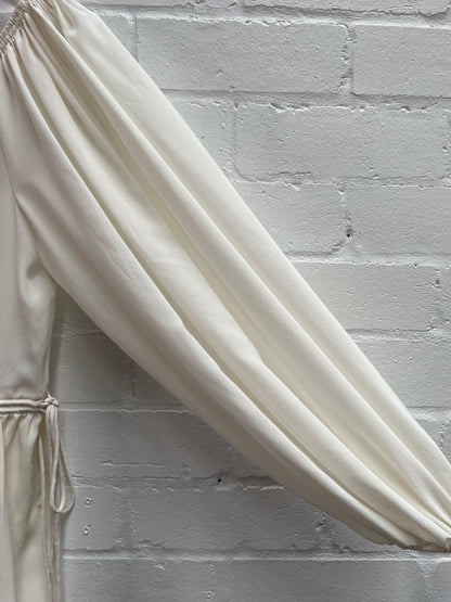 Chloé Off The Should Crepe De Chine Dress Midi Dress