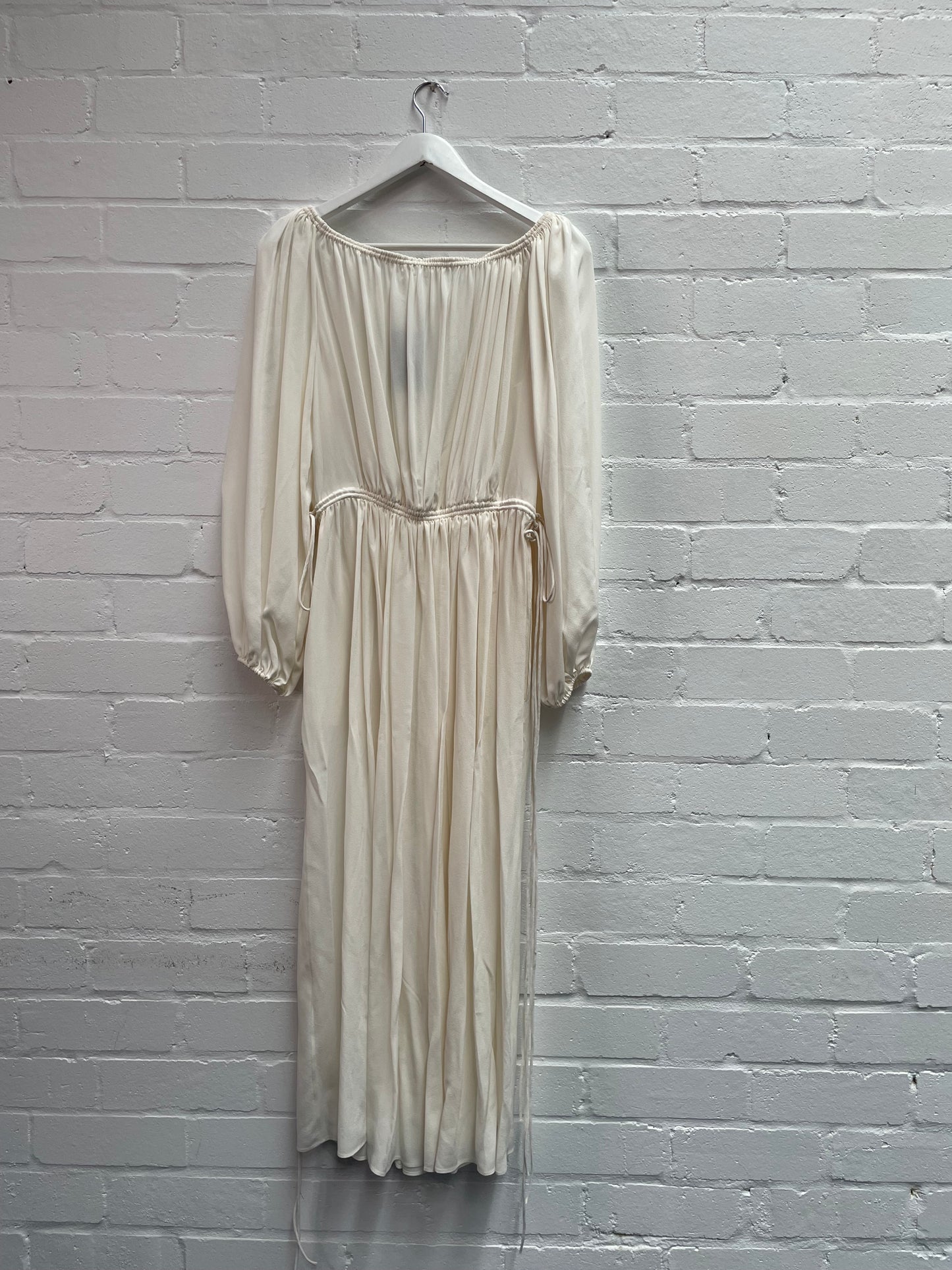 Chloé Off The Should Crepe De Chine Dress Midi Dress