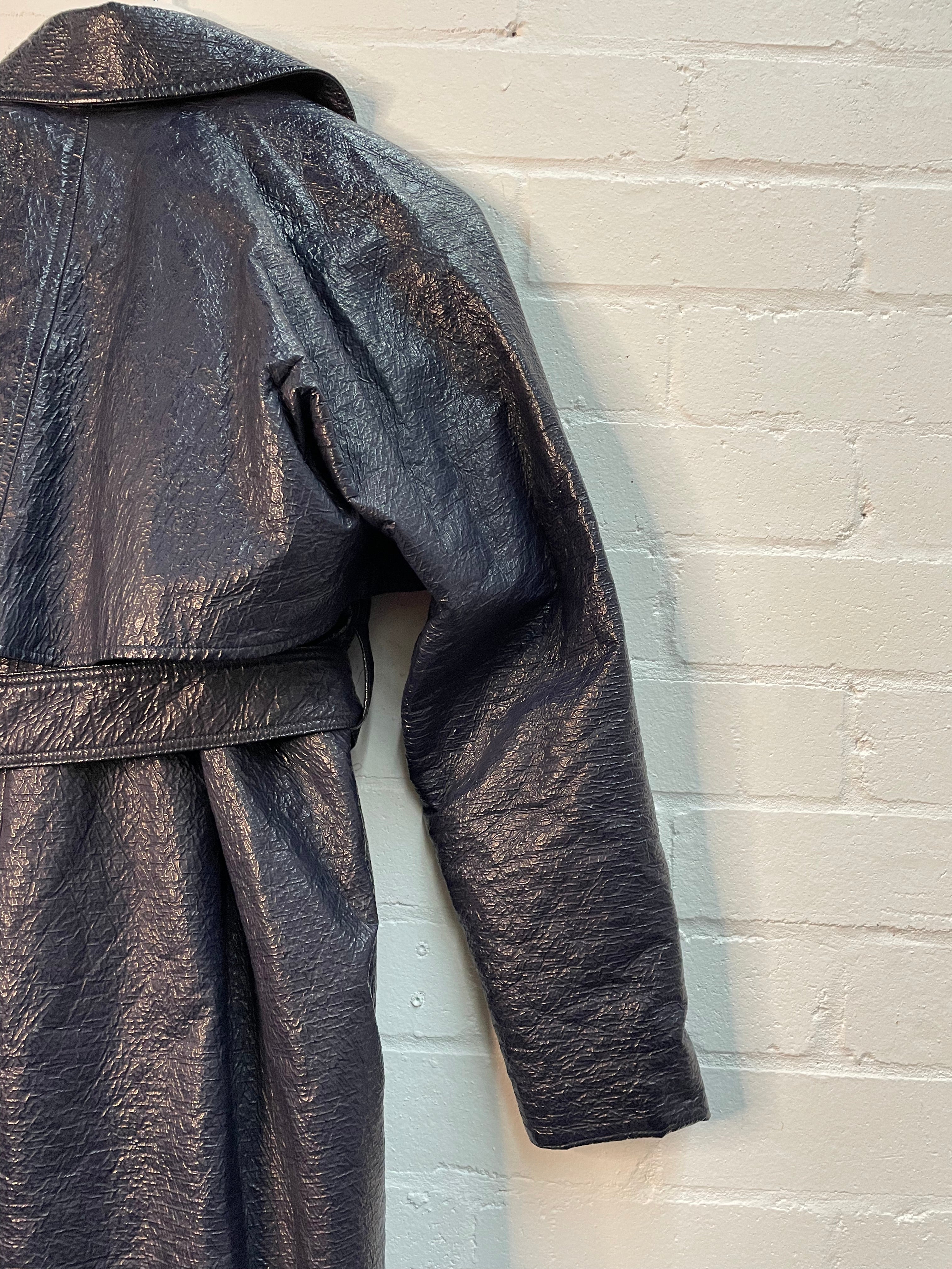 Christopher Esber Rippled Faux Leather Trench Coat