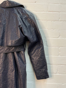 Christopher Esber Rippled Faux Leather Trench Coat