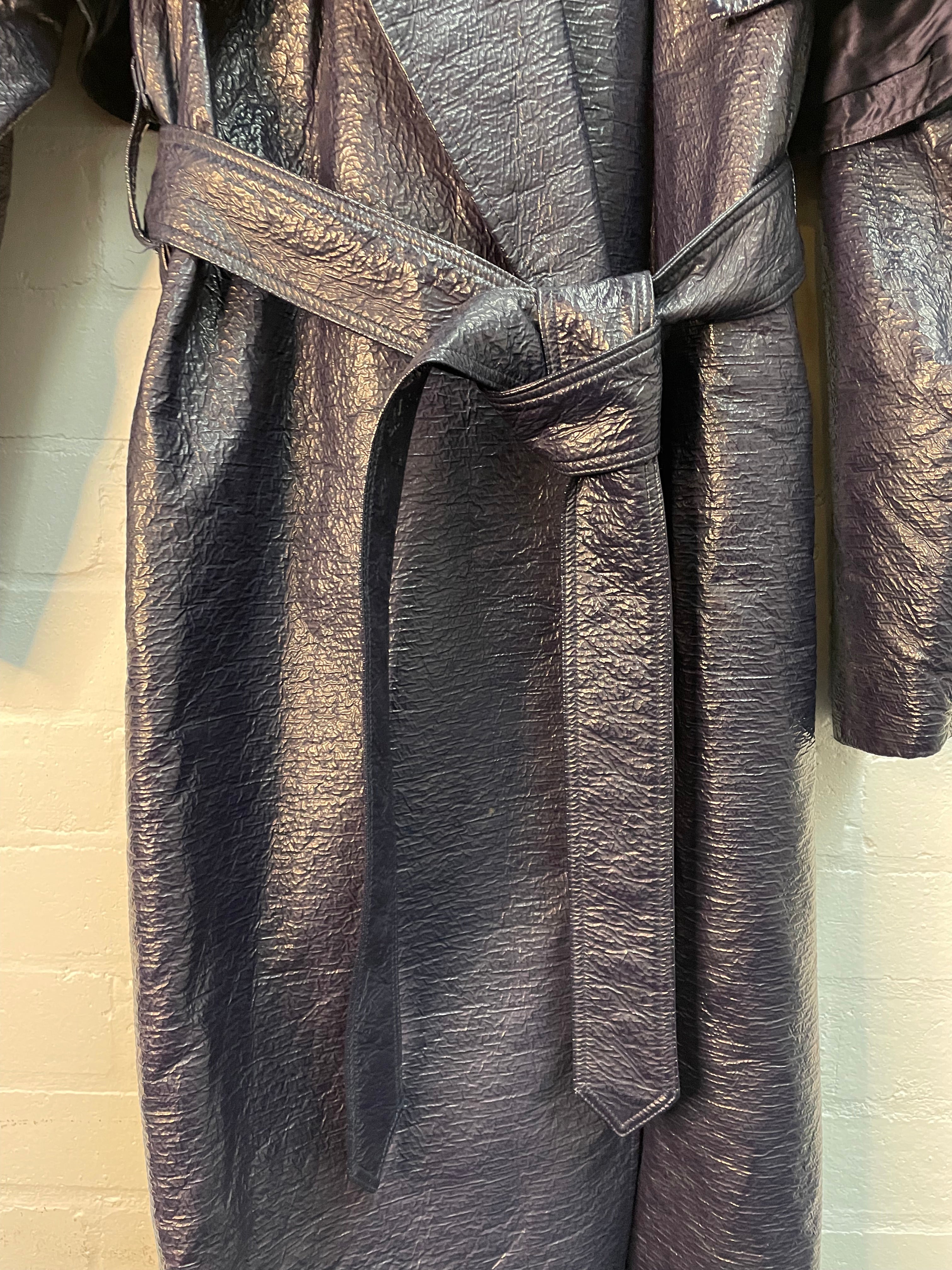 Christopher Esber Rippled Faux Leather Trench Coat